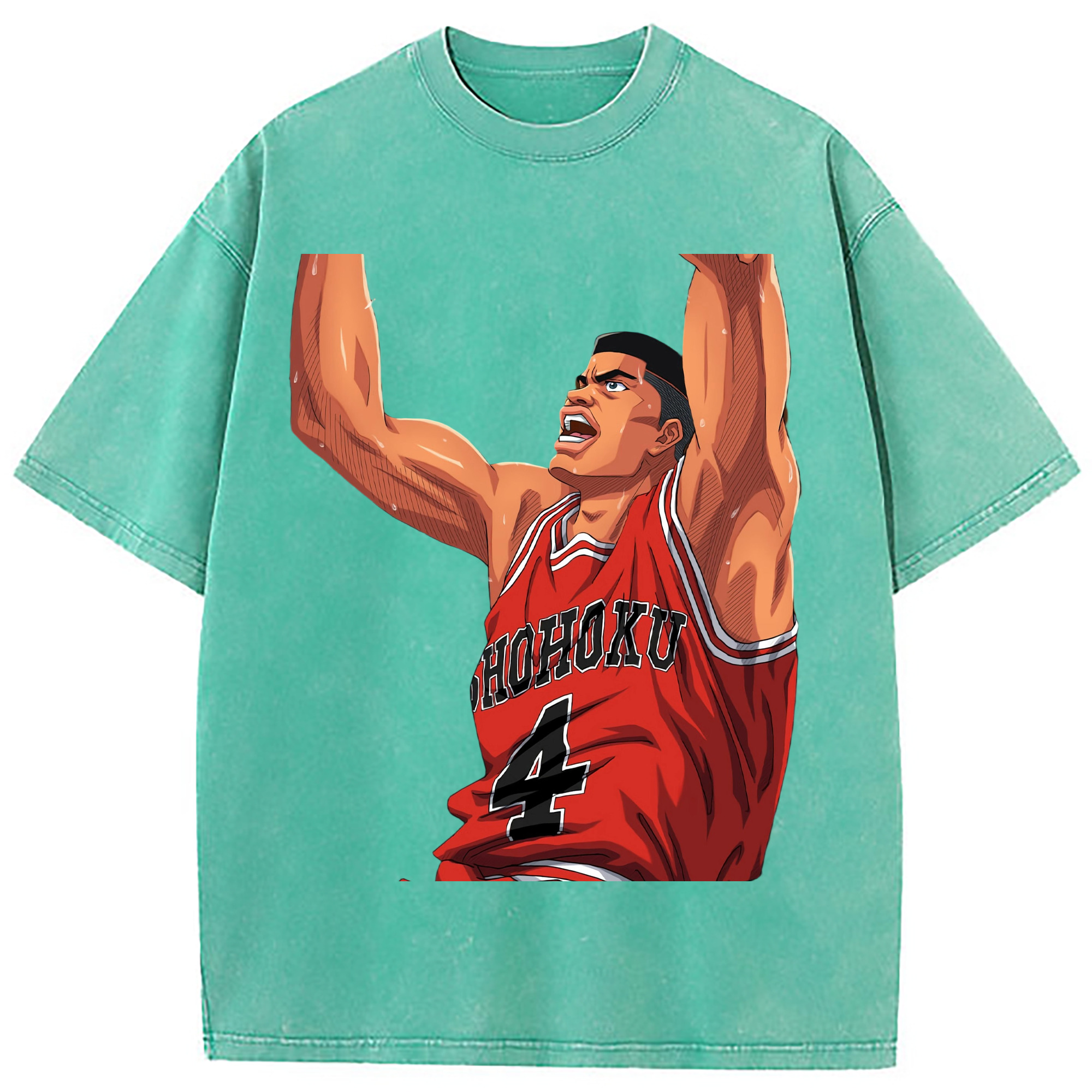 （画像用） SLAM DUNK／スラムダンク 綿100% ヴィンテージ風 半袖Tシャツ（フロントプリント）